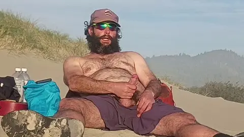 Uncut Guys Have Outdoor Fun on Beach
