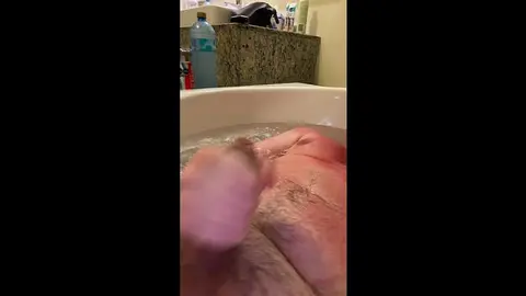 Young Twink Masturbates in Bath to Orgasm