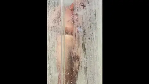Latino Guy Shows Off in Shower