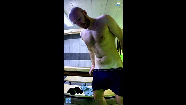 Hunk Dries Off After Pool, Gets Dressed Up Close