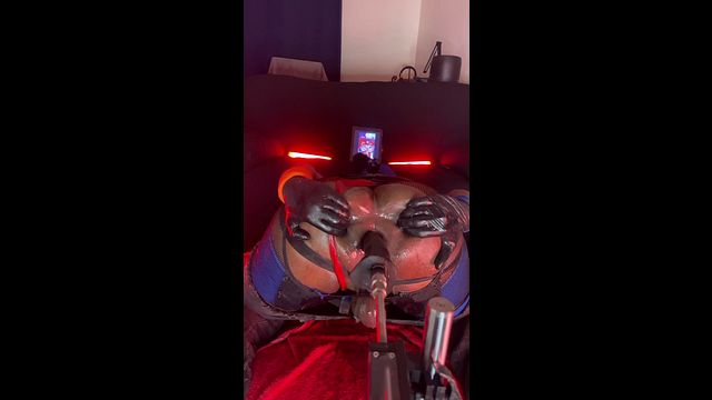Femboy Stretches Ass with Dildo and Butt Plug