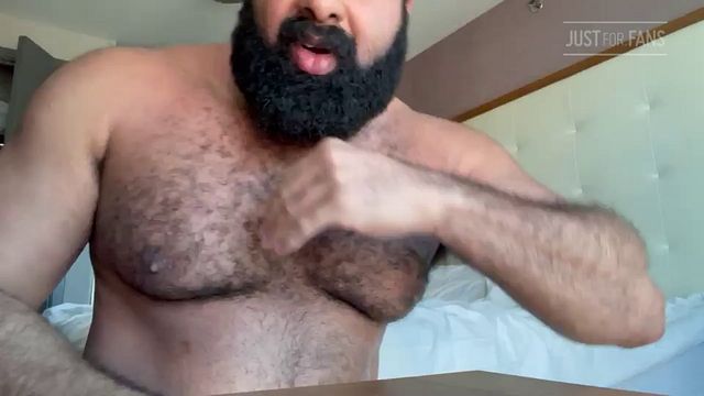 Horny Bear Shows Off His Body