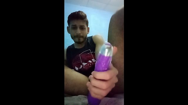 Horny Young Guy Plays with Vibrator