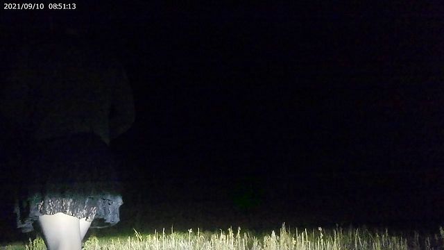 Naked Guy Shows Off in Spotlight