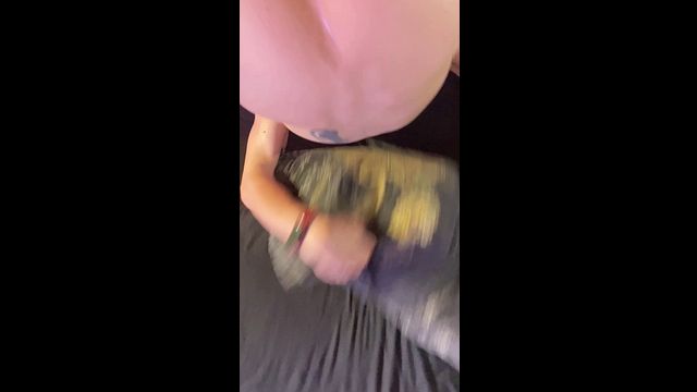 Solo Guy Jerks Off and Cums in His Own Mouth