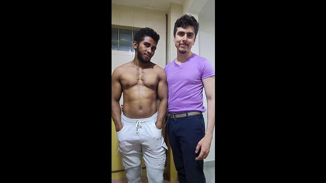 Gay Couple Strips from Clothes to Nude