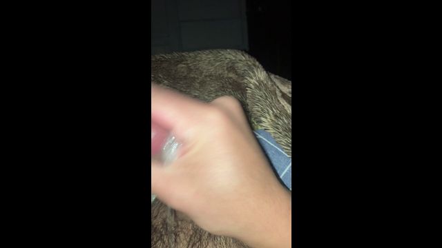 Guy Leaks Precum and Cums in Erotic Solo
