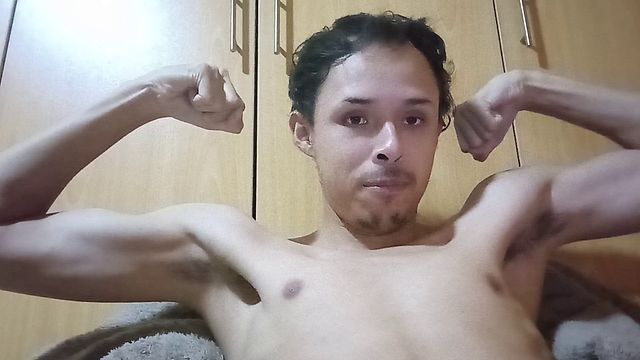 Hairy Armpit Worship with Big Cock and Biceps
