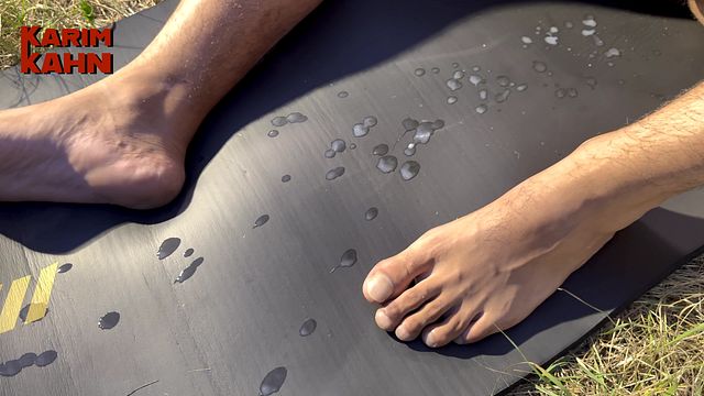 Arab Alpha Shows Off Big Feet, Cock and Balls