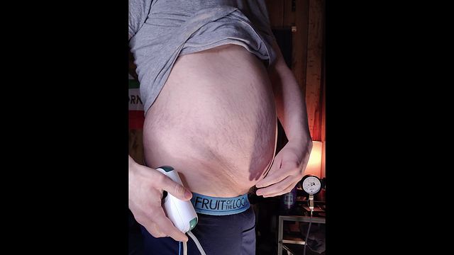 Gay Belly Inflation with Air Play