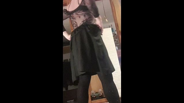 Twink in Chastity Cage Strips and Pisses