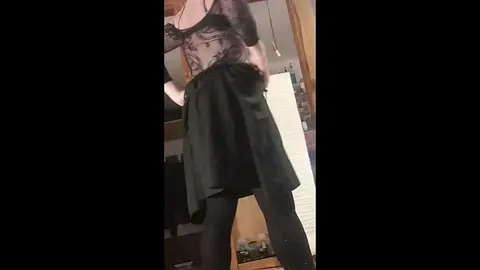 Twink in Chastity Cage Strips and Pisses
