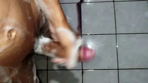 Gay Twink Plays with Soap in Shower