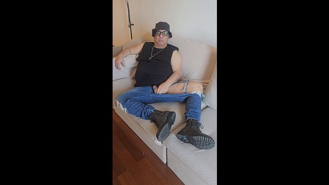 Gay Guy Teases on the Sofa