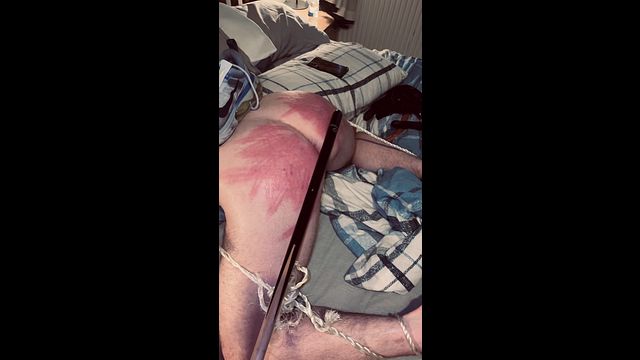 Tied Up Sub Gets Spanked Hard