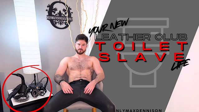 Leather Club Slave Gets Dominated in Toilet