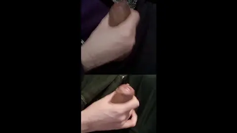 Twink Gives Handjobs to Two Veiny Cocks