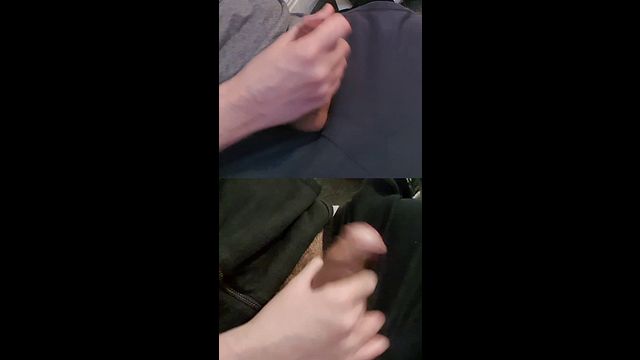 Muscular Guy Jerks Off Two Thick Cocks