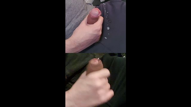 Fat Guys Stroke Plump Tools with Precum