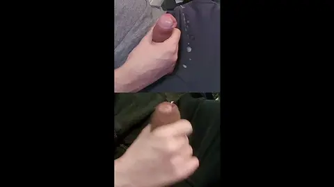 Fat Guys Stroke Plump Tools with Precum