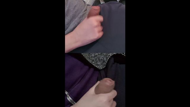Gay Duo Strokes Massive Throbbing Dicks with Precum