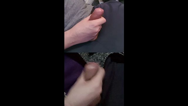 Two Plump Cocks Leak Pre-Cum During Masturbation