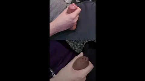 Two Plump Cocks Stroked with Pre-Cum