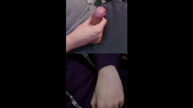 Guy Milks Two Thick Erect Cocks with Pre-Cum