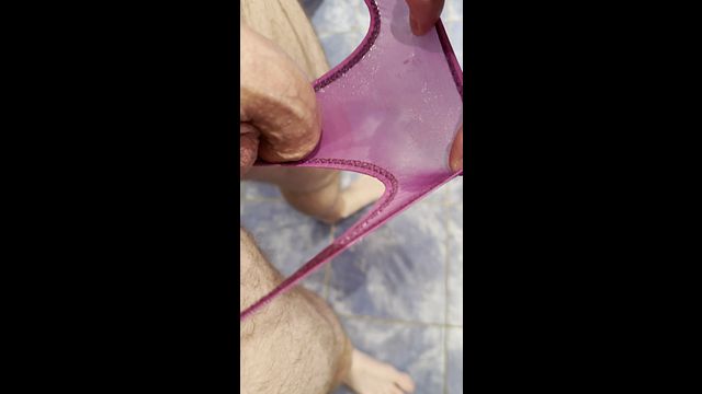 Guy Masturbates in Tiny Thong