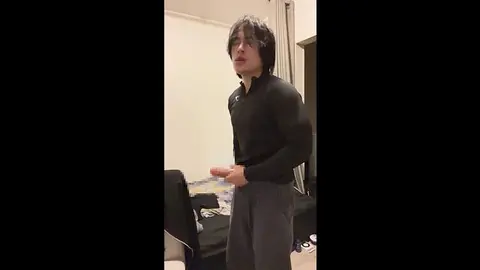 Asian Guy Jerks Off to Orgasm