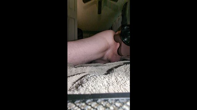 Sissy Plays with Large Dildo Toy