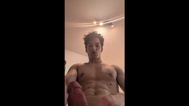 Muscular Jock Masturbates Alone