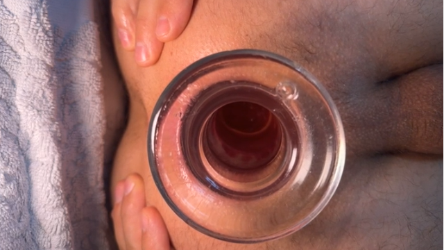 Anal Tunnel Plug Insertion Close Up