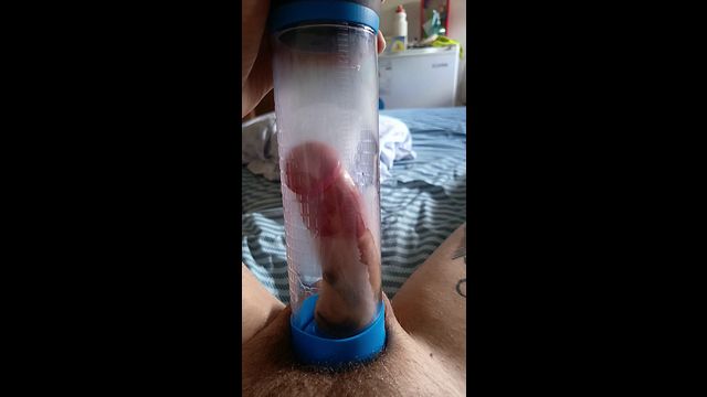 Guy Jerks Off to Enlarge His Dick