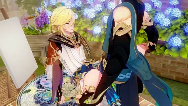 Genshin Impact Boys Alhaitham & Kaveh in Anime Yaoi Sex