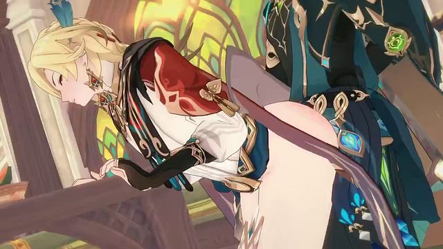 Genshin Impact Alhaitham Tops Kaveh in Anime Yaoi Scene