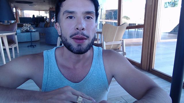 Guy Enjoys Intimate Time with a Drink