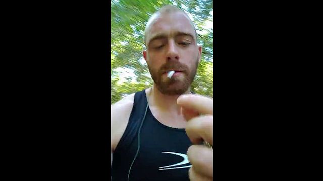 Bodybuilder Masturbates Outdoors