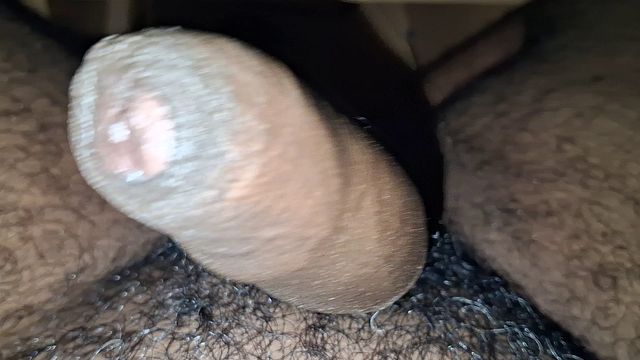 Desi Guy Masturbates with Big Black Cock