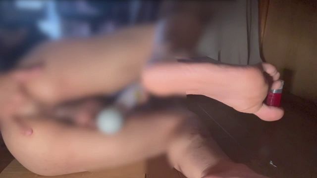 Anal Penetration with Vibrator and Cumshot