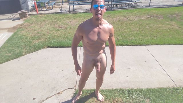 Exhibitionist Strokes Cock at Public Park