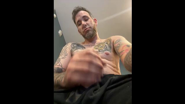 Guy Strokes Hard Cock on Camera