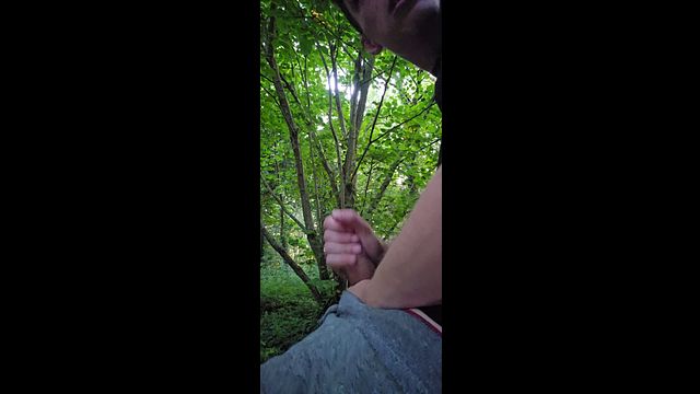 Guy Masturbates in Woods Alone