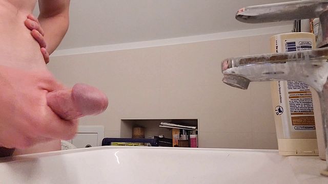 Intense Cumshot Scene with Visible Eruption