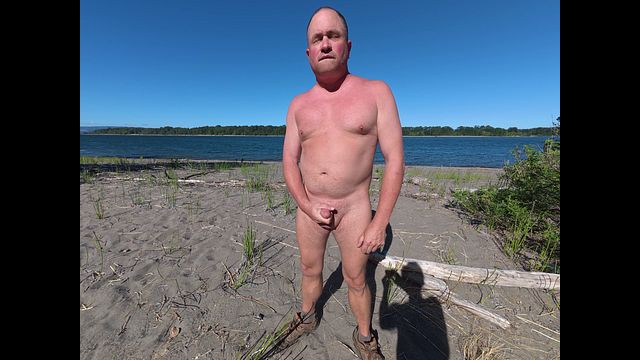 Solo Guy Jerks Off by the River