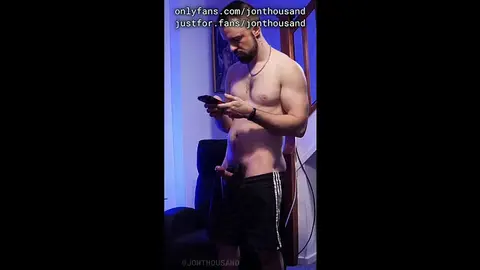 Roommate Uses Dick Vibrator on Himself in Bedroom