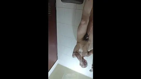 Solo Gay Masturbation in Bedroom with Handjob and Cumshot