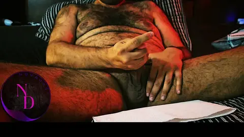 Hairy Bear Daddy Cums Hard on Thick Cock