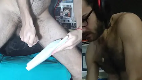 Hairy Argentine Twink Gets Cummed On His Face and Chest
