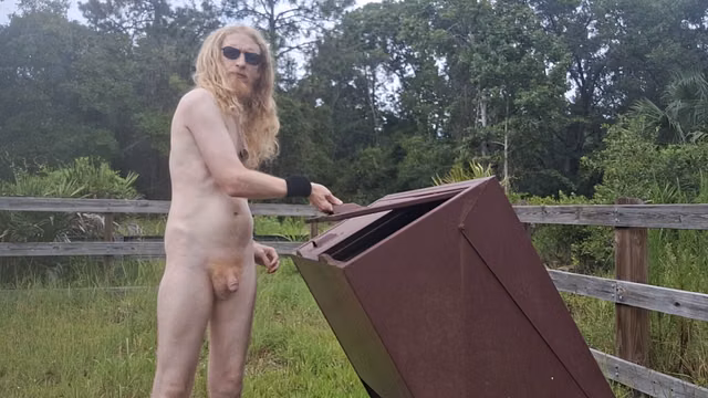 Naked Hiking Barefoot in Nature Until Cumming